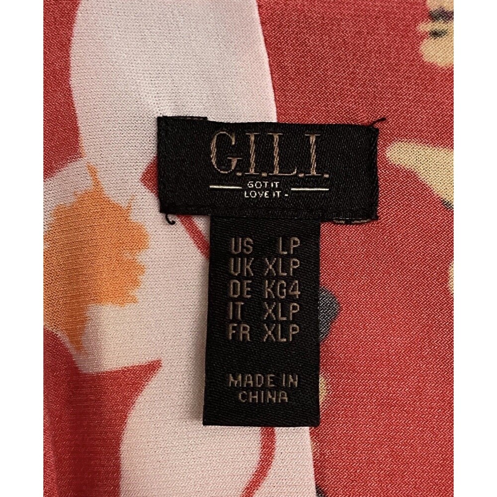 G.I.L.I Got It Love It Womens Red Floral Side Slit Maxi Dress - Picture 9 of 10